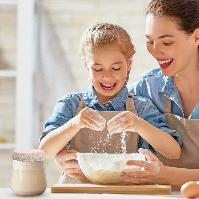 Тканевые крышки для банок из пшеничной соломы, многоразовые, моющиеся, эластичные, для закваски на пшеничной муке, комбучи, кефира, ферментации, подходят для банок 3-4 дюйма, высококачественные