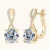 Silvere Glam New Fashionable And Versatile Moissanite Earrings And Earrings, A High-end S925 Sterling Silver Earrings For Girls