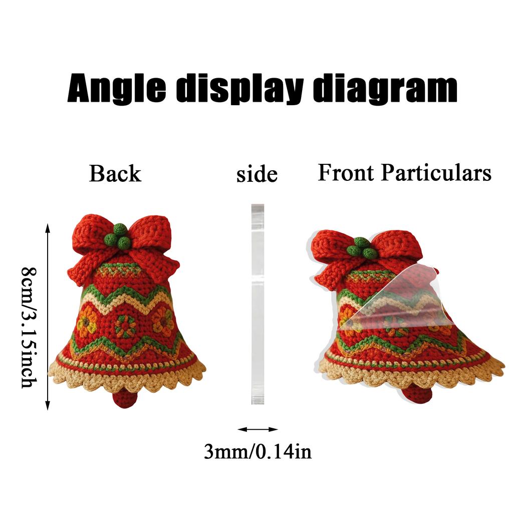 2D Подвеска Рождественский колокольчик, Подвеска на елку, Украшение для дома, Акриловая подвеска