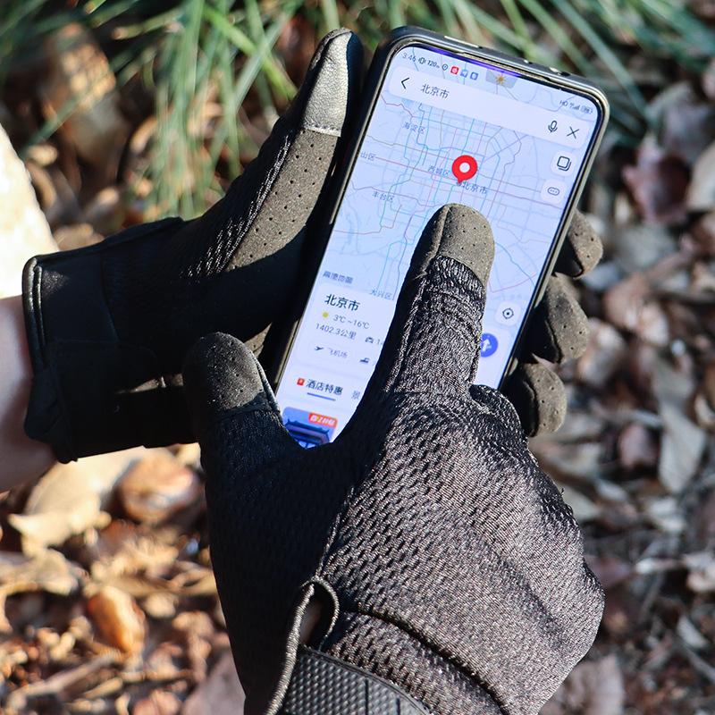 Outdoor Sports Tactical Gloves Riding Non Slip Motorcycle Racing Mountain Climbing Gloves Men's Touch Screen Breathable