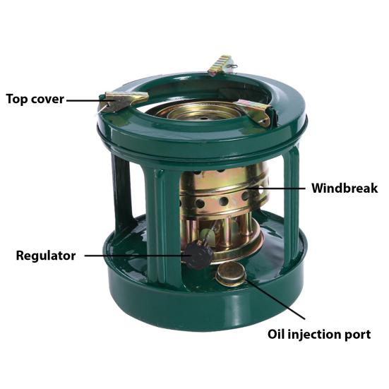 Outdoor Kerosene Stove BBQ Picnic Camping Backpacking Hiking Cooking Kerosene Furnace Burner Portable Lightweight 8-Wicks Camp Stove Heater