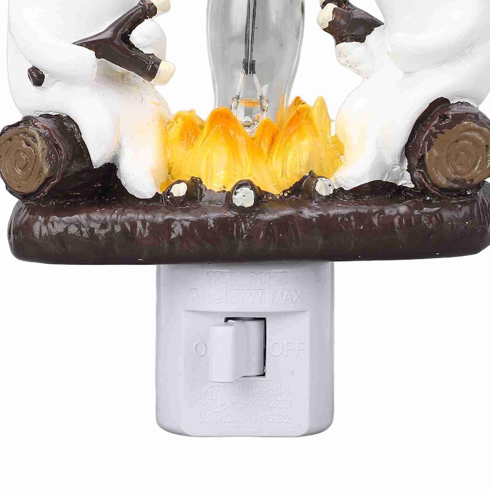 Ghost Campfire Flickering Nightlight US Plug Spooky Campfire Light Home Decor