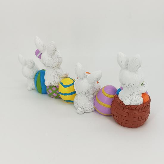 Статуэтки пасхального кролика Yousheng, статуэтка весеннего кролика из смолы, расписанная вручную, центральная часть стола для декора книжной полки дома в саду