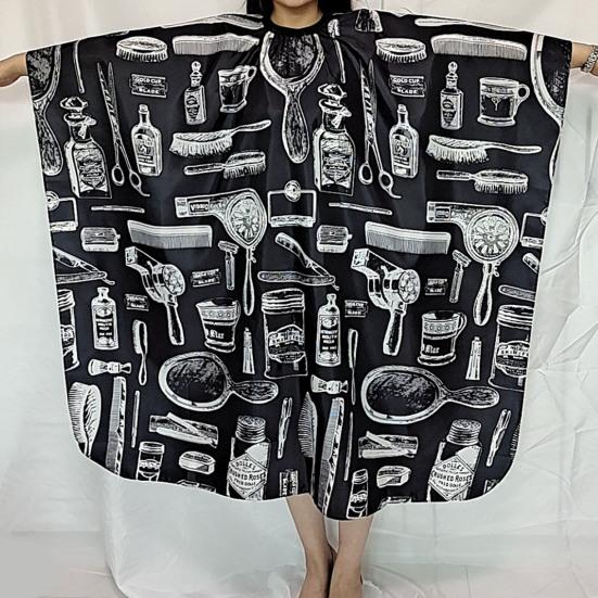 Salon Barber Cape Vintage Breathable Non-Sticky Cape Hair Fabric Professional Dustproof Anti-stick Hair Cutting Salon