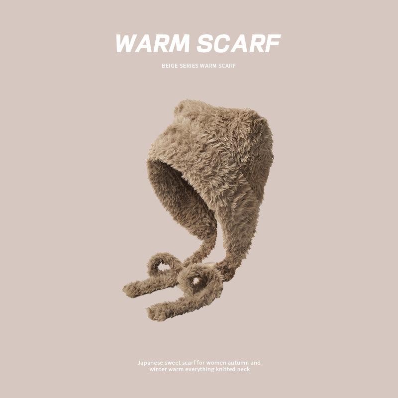 Maillard Hat Women's Fisherman Knitted Versatile Stacking Cold Warm Cute Plush