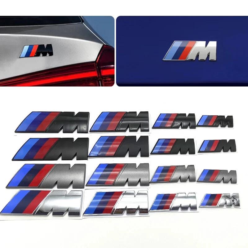 2pcs 3D ABS M Car Body Side Badge Rear Trunk Decor Sticker for BMW M logoX1 X3 Automobile Decoration Parts