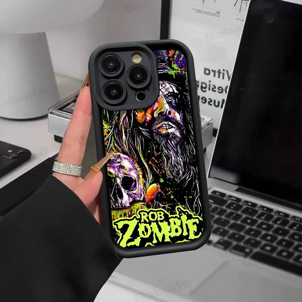 Retro Singer R-Rob Z-Zombie Phone Case For IPhone 17 16 15 13 11 12 14 Pro Max Plus Silicone Cover Shell