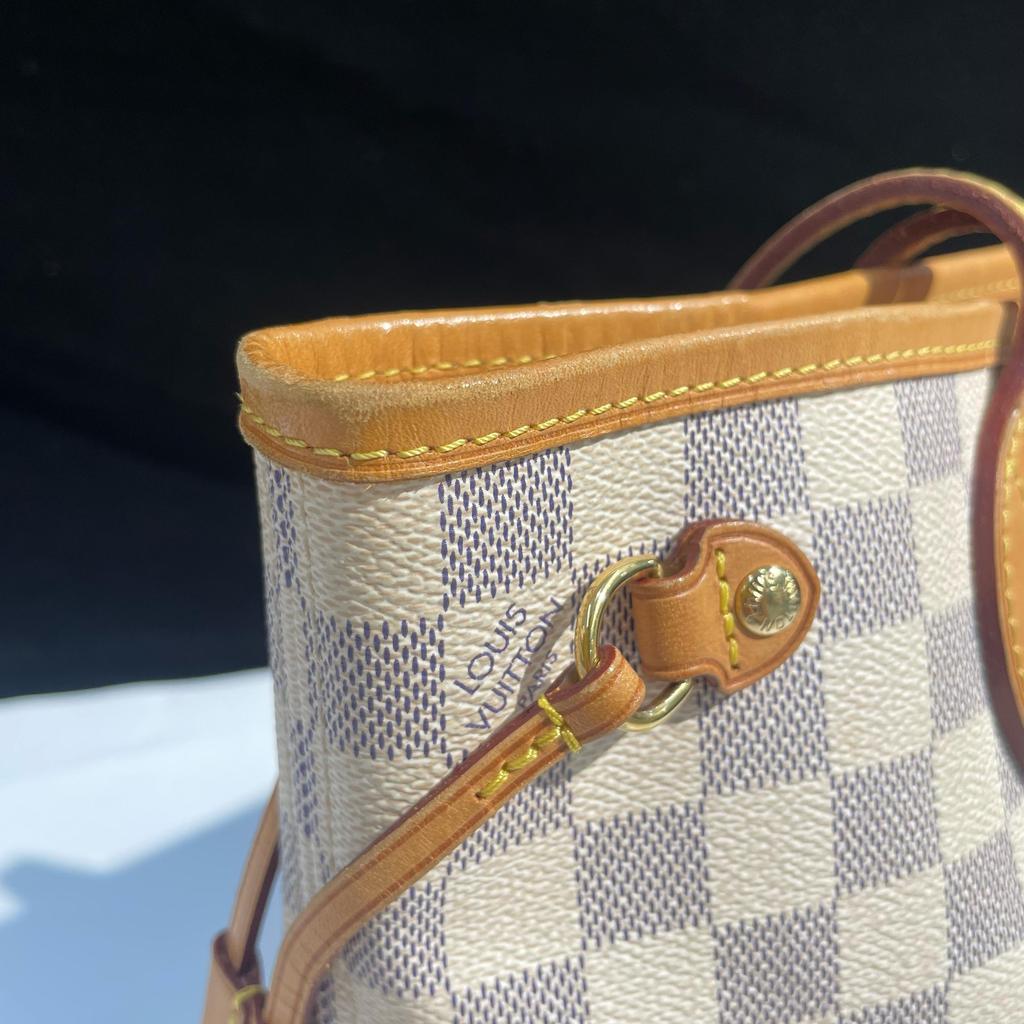 [Pre-Owned] Neverfull PM Checkerboard Coated Canvas Leather Tote Bag - Very Good #1P64B72
