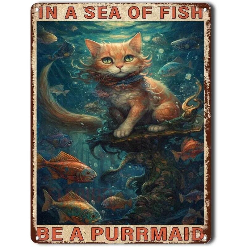 Нет кофе, нет работника, кот, металлические жестяные таблички, подарок для любителей кошек, винтажная табличка, металлический человек, пещерный бар, паб, клуб, кафе, украшение на стену дома