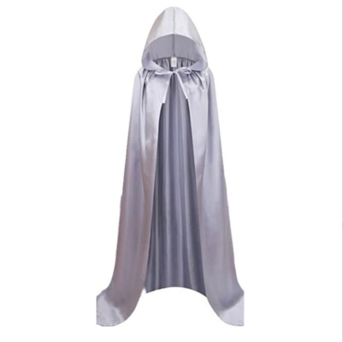 Halloween Cape, Grim Reaper Vampire Cloak, Satin Fabric Costume for Adults and Kids, Fancy Dress, Themed Party and Carnival