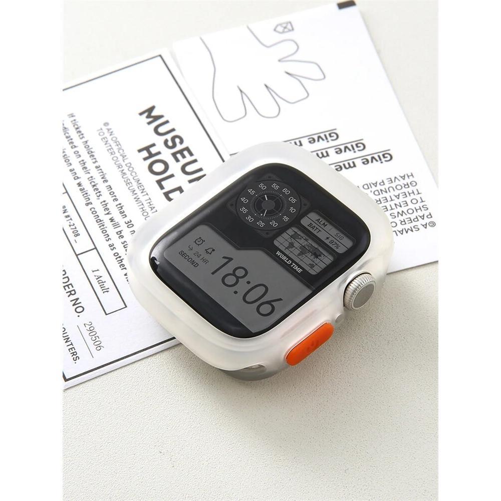 Мягкий силиконовый бампер-чехол для Apple Watch 10 9 8 7 6 SE 5, противоударная матовая крышка для iwatch 49мм 41мм 42мм 46мм 40мм 44мм 45 мм