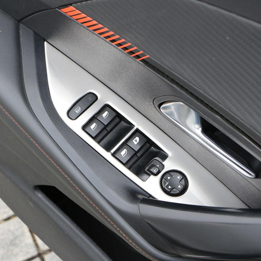 4 шт. Накладка на панель управления стеклоподъемниками и блокировкой дверей на подлокотнике для Peugeot 2008 2020 - 2022 LHD Декоративная накладка Аксессуары LHD