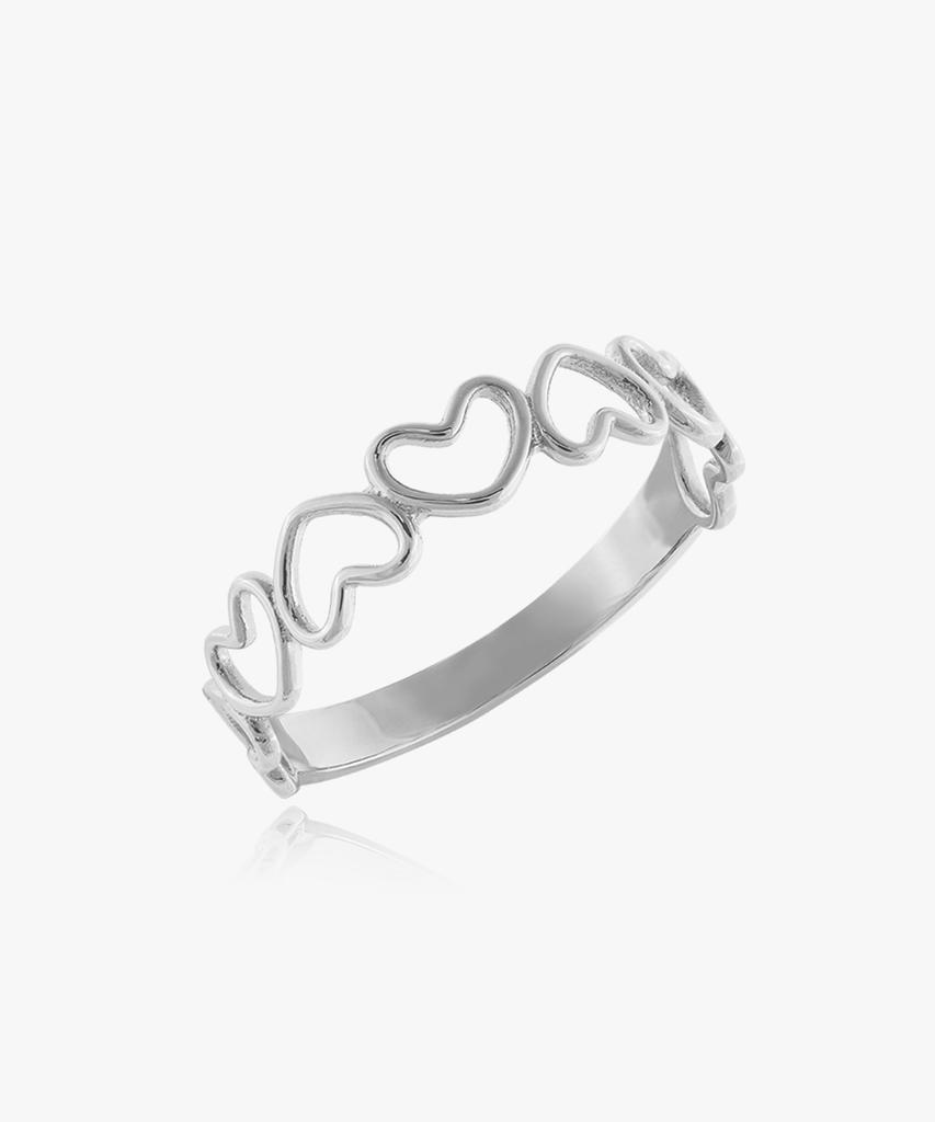 Helene Jewelry Серебряное кольцо 925 пробы Тонкое Сердце Miss (Тип А)