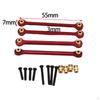 4 Piece Aluminum Alloy Pull Rod Set Replacement Upgrade for 1/24 RC Car Crawler Accessories DIY