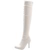 Fashion Sexy Elastic Thigh High Boots Women High Heels Over-the-knee Boot Female Point Toe White Yellow Fetish Party Long Shoes Big Size