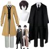 Dazai Osamu Cosplay Bungo Stray Dogs Kostum Costume Jaket Panjang Mantel Jas Dewasa Pria Anime Halloween Kostum Pakaian Natal