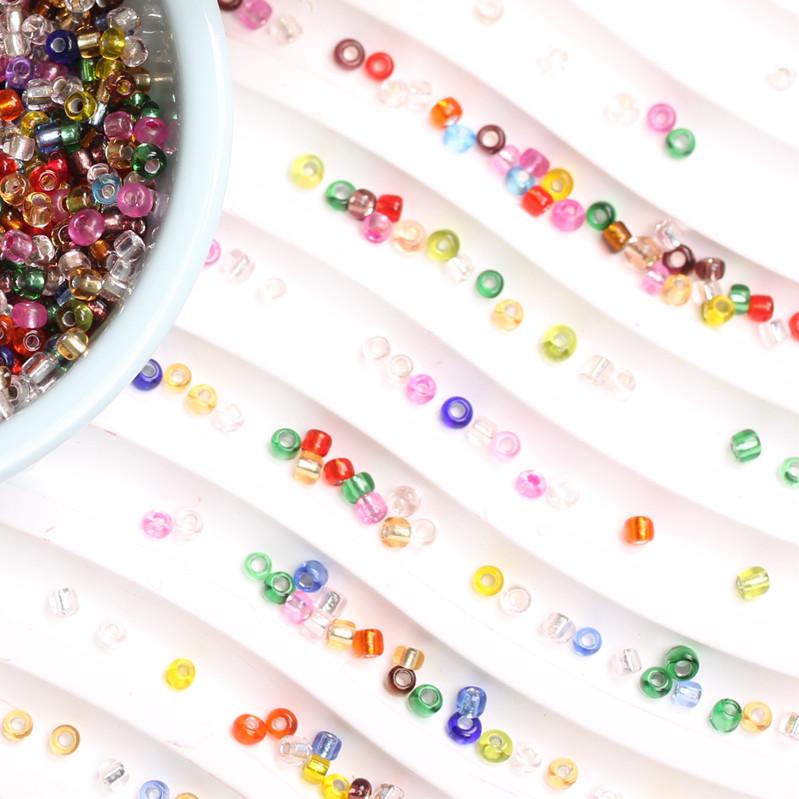 Креативные стеклянные серьги из бисера, браслет 3 мм, прозрачный около 2000 шт., ожерелье, аксессуары ручной работы «сделай сам», для изготовления ювелирных изделий, бисер