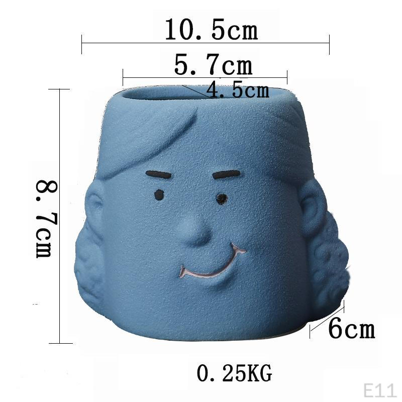 Керамический цветочный горшок, забавный мультяшный цветочный горшок, современное милое кашпо для балкона