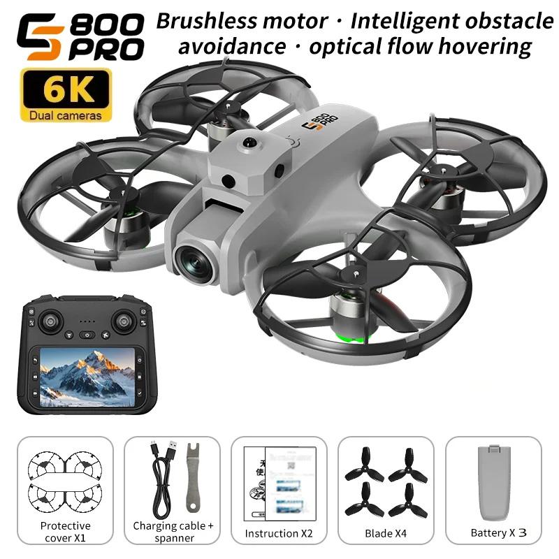 НОВЫЙ Мини-дрон ES800 Pro с камерой 1080P HD, бесщеточным двигателем, системой предотвращения препятствий, для аэрофотосъемки, с дистанционным управлением, квадрокоптер