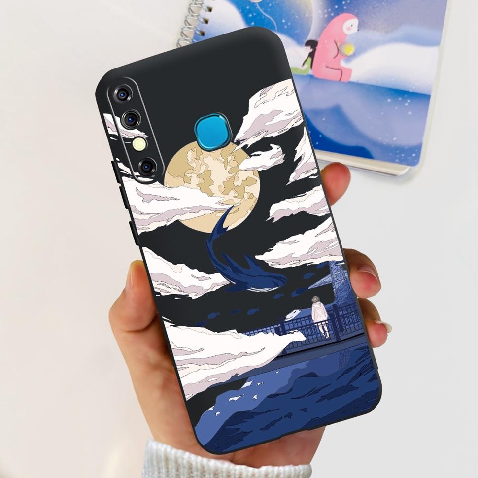 For Infinix Hot 8 2019 Case Cute Panda Butterfly Soft TPU Phone Case For Infinix Hot 8 Hot8 Back Cover X650C X650B Coque Bumper