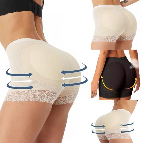 Women Underpants Fake Buttock High Waist Tummy Control Butt Lifted Seamless Soft Breathable Elastic Butt Lifter Body Shaper Panties Padded Underwear