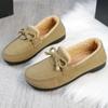Winter Thicken Plus Velvet Women Loafers Warm Faux Lamb Fleece Peas Shoe Round Toe Cotton Platform Flats Slip On Non-slip Zapato