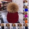 Ladies Womens Winter Warm Knitted Beanie Ski Hat Faux Fur Bobble Pom Pom Hat