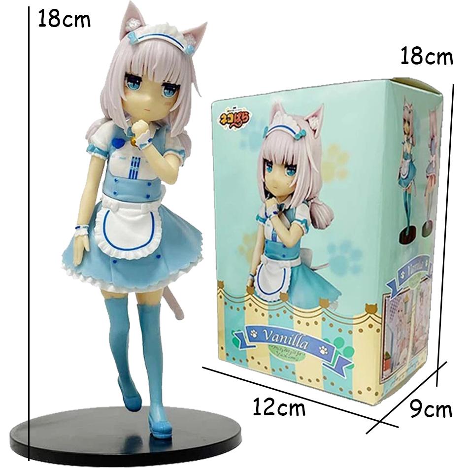 18 см NEKOPARA Аниме Фигурка Кавайная Девочка Шокола Аниме Фигурка Милая Горничная Ваниль Фигурка ПВХ Коллекционная Модель Кукла Игрушки Подарки