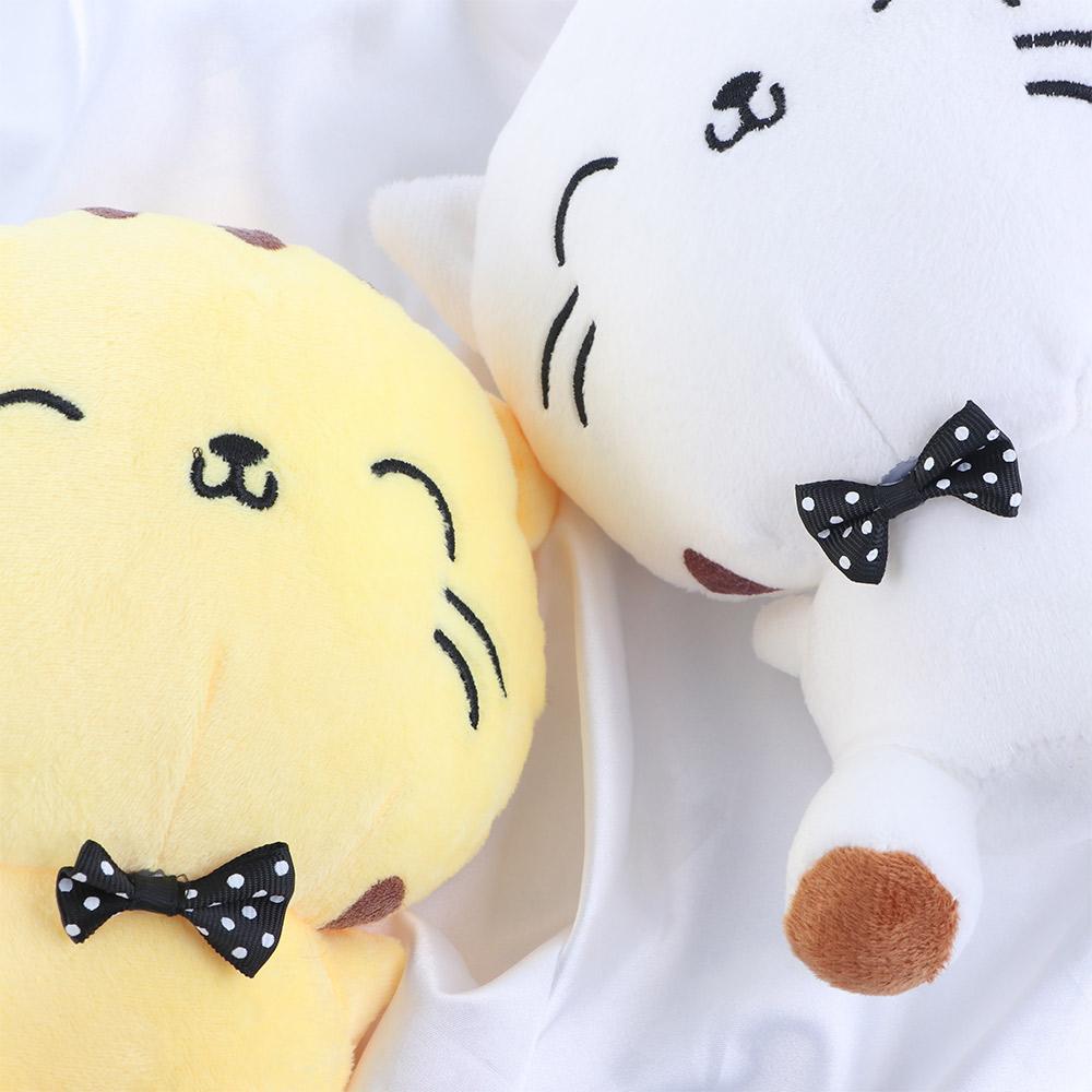 Soft Xmas Gift Toys Stuffed Gift Doll Cushion Stuffed Toys Sofa Pillow Cat with Bow Plush Dolls