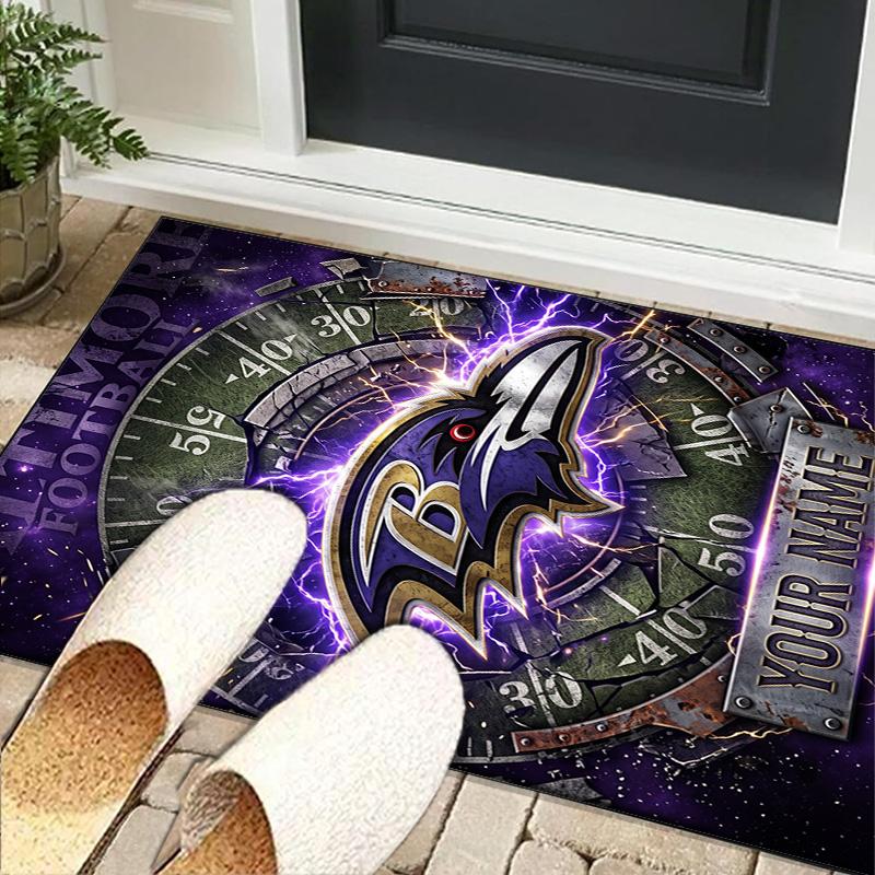 Custom NameBaltimore Team Spirit Carpet, Indoor Rug, Chair Rug, Living Rooms, Doormat Made From Polyester Home Decor Birthday Christmas Gifts