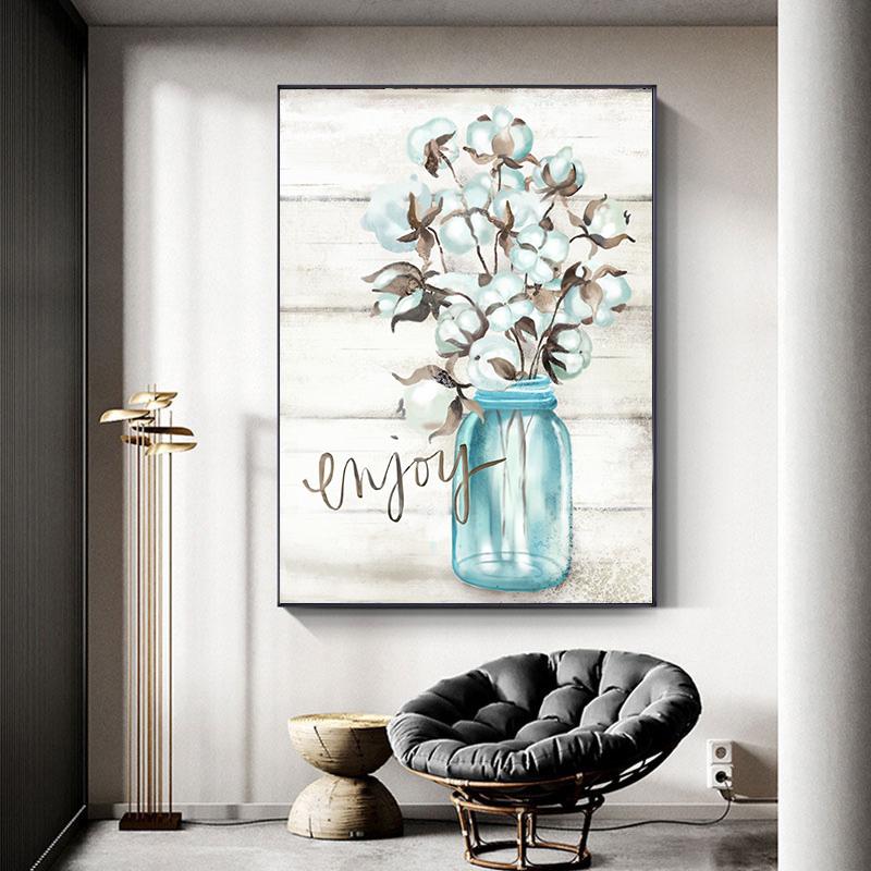 Eucalyptus Plant Flower Canvas Painting Wall Art Home Decor Wall Art for Living Room Home Decor