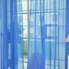 Светопропускающая прозрачная занавеска из полиэстера яркого цвета, удобная сенсорная дверная портьера для гостиной