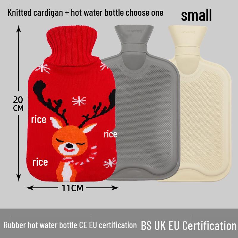 Explosion-Proof Hot Water Bottle: Rubber Design for Stomach and Feet, Long-Lasting Warmth
