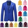 2024 Men's Large Size Solid Color Casual Jacket Suit for Spring and Autumn