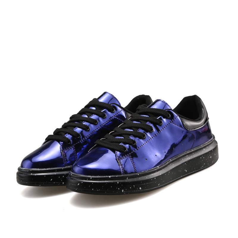 Мода Модная Уличная Одежда Спортивная Обувь Рок и Хип-хоп Обувь Лакированная Кожа Балетки Мужская Крутая Обувь для Вождения Мужская Обувь для Ходьбы Кроссовки