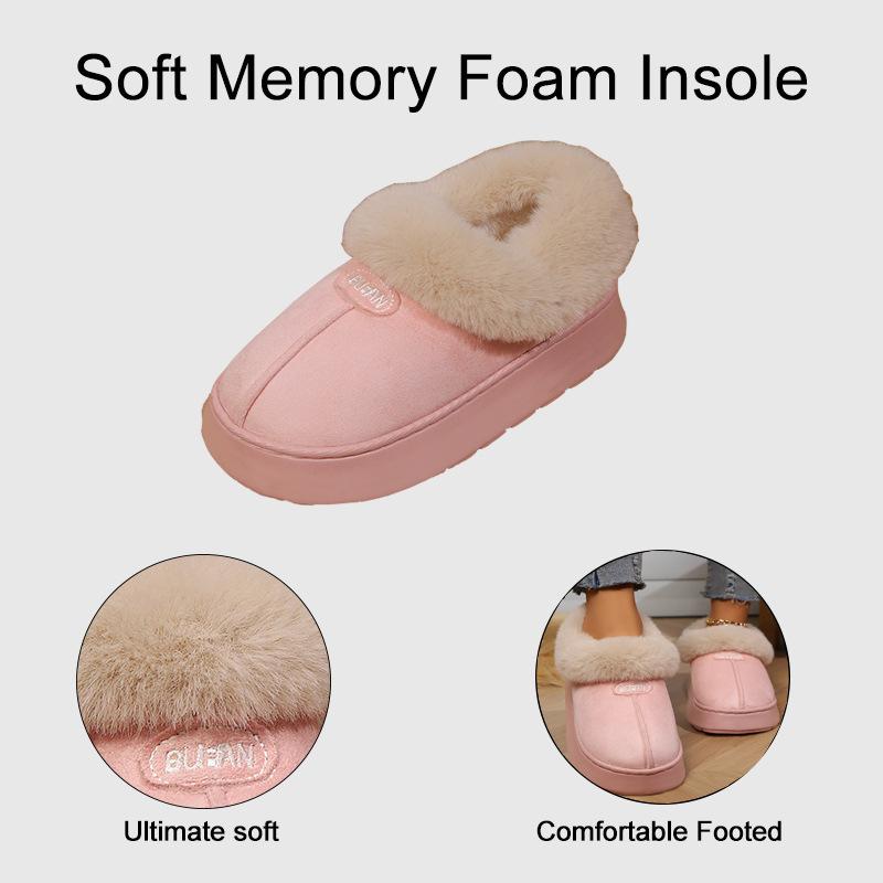 Зимние женские теплые плюшевые тапочки, женские толстоподошвенные домашние пушистые туфли, мужские уличные модные нескользящие шлепанцы, парные милые ботинки