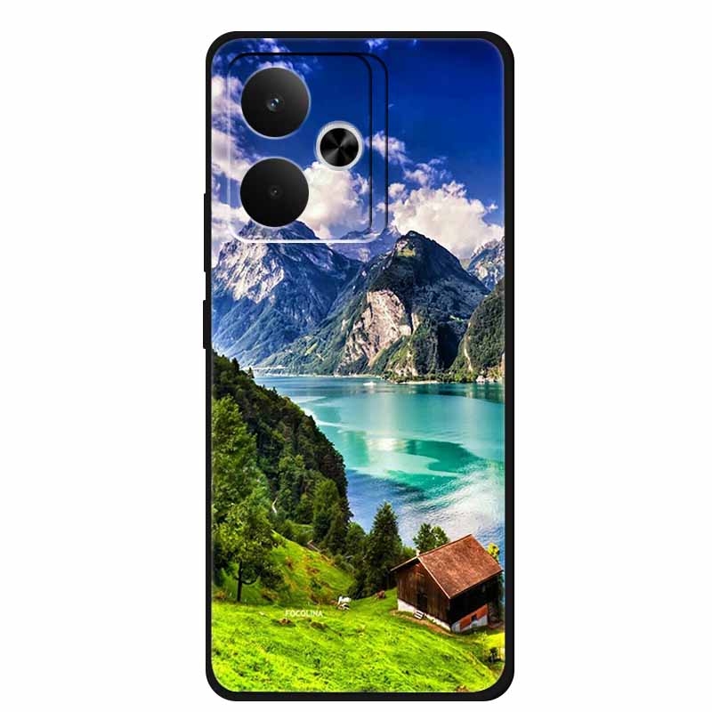 Чехол для телефона Realme GT7 GT 7T 7 T Сумка Черный Силиконовый Мягкий Задний Чехол Для Realme 14 4G 15 Pro Чехлы Coque Защитный Корпус