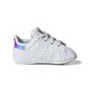 Adidas Stan Smith Crib White Переливающиеся детские кроссовки Cloud-White Silver-Metalic FY7892