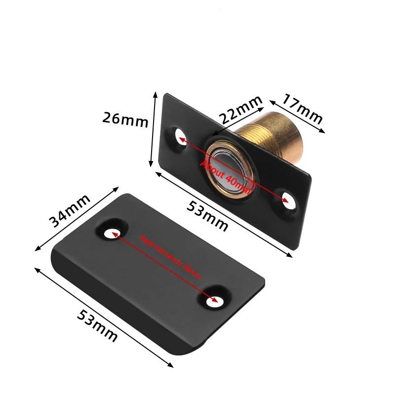 Invisible Magnetic Door Catch Adjustable Strong Magnetic Door Stopper For Hidden Door Cabinet Closet Furniture Hardware