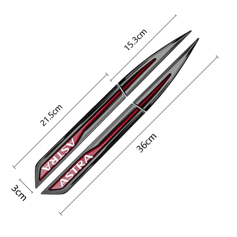 Car Side Fender Knife Protective Metal Stickers for Opel Astra G H J K F Emblem Fender Decals Body Exterior Accessories