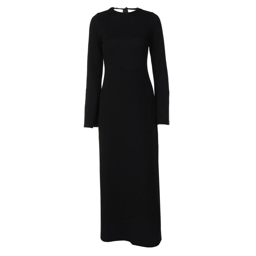 Winter Women's Sexy Halter Splicing Ribbon, Halter Long-sleeved Temperament Slim Fashion Dress