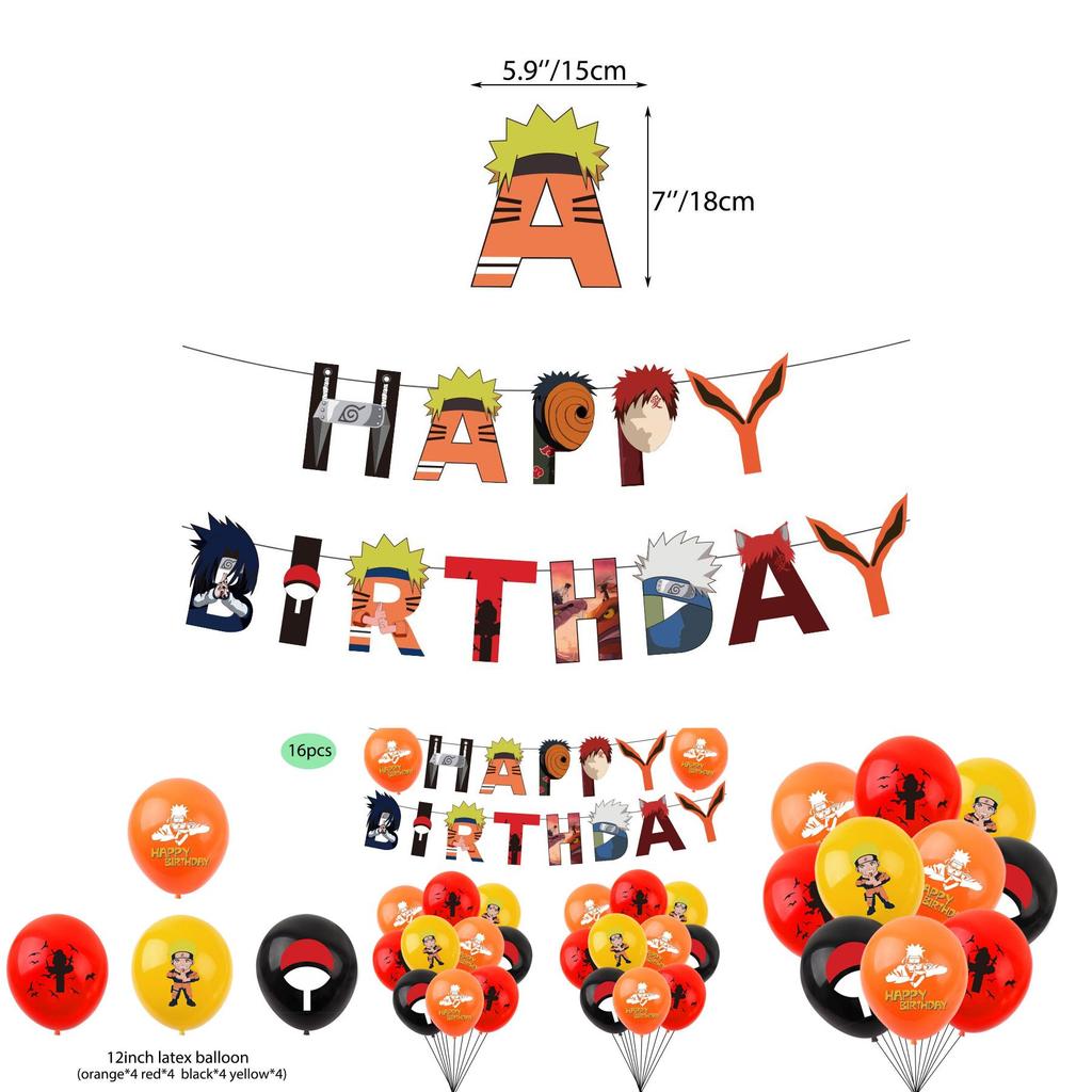 Украсьте свою вечеринку яркими украшениями в стиле аниме «Наруто»