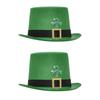 Green Shammock Hat for StPatrick Day Tall Hat Holiday Headwear Irish National Day Celebration Caps Festival Props Hat
