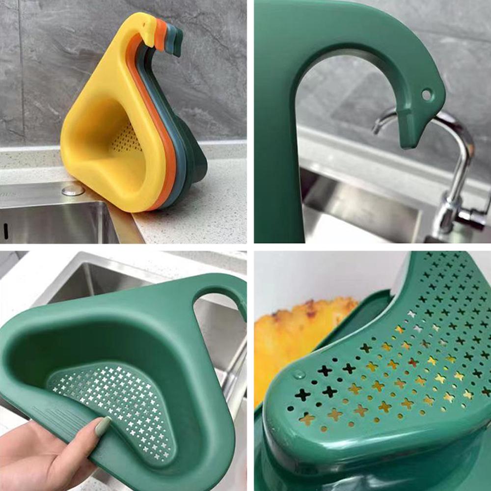 Сливная корзина для кухонной раковины, сливная стойка «Лебедь», многофункциональный подвесной кран, треугольная полка, корзина для инструментов для хранения бытовых гаджетов