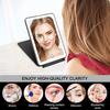1 Set Makeup Mirror Stepless Dimming 10X Magnification Tricolor Light USB Charging Automatic Power Off Foldable Vanity Mirror Dormitory Supply