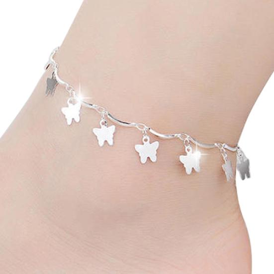 Women Butterfly Stars Bell Anklet Bracelet Foot Chain