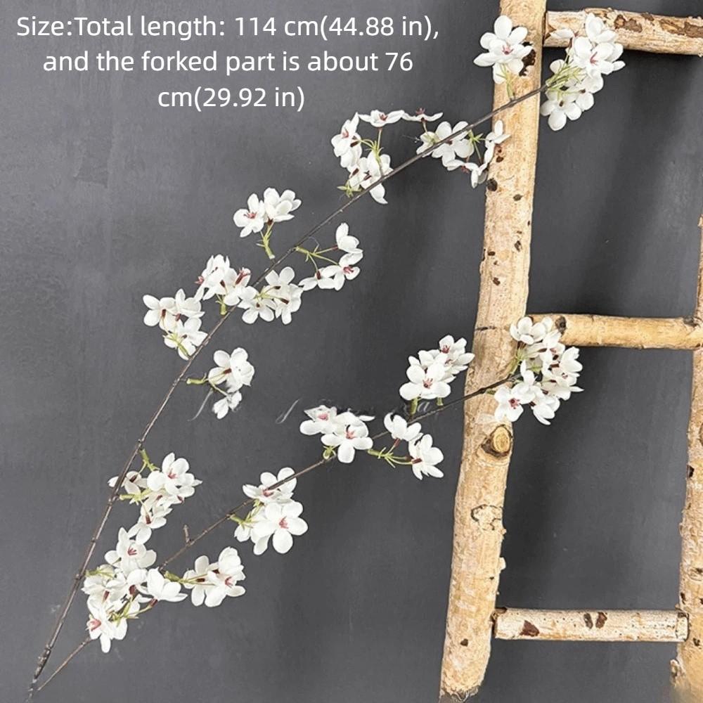 2 Forks Artificial Cherry Blossoms Silk Artificial Faux Plants  Wedding Decoration