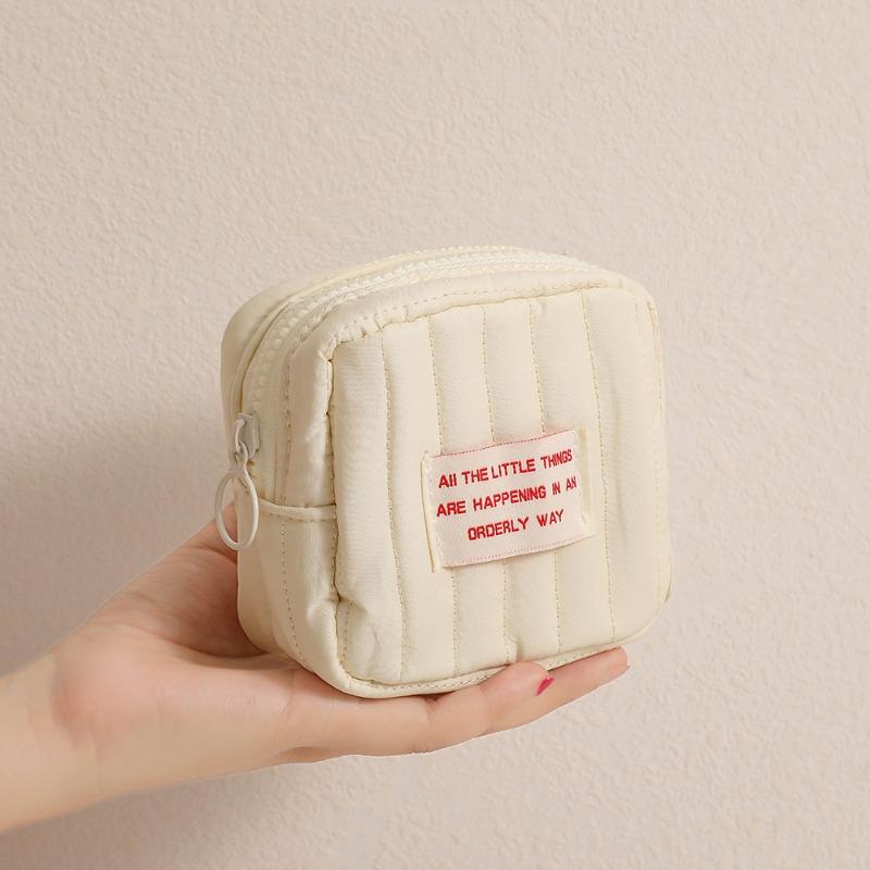 Small Earphone Lipsticks Storage Organizer Pouch Case Mini Zipper Women's Makeup Cosmetic Bag Coin Purse Wallet Teacher Gifts