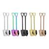 2 шт., набор столовых приборов из нержавеющей стали, форма лопаты, кофейная ложка, мороженое, послеобеденный чай, разноцветная посуда с длинной ручкой