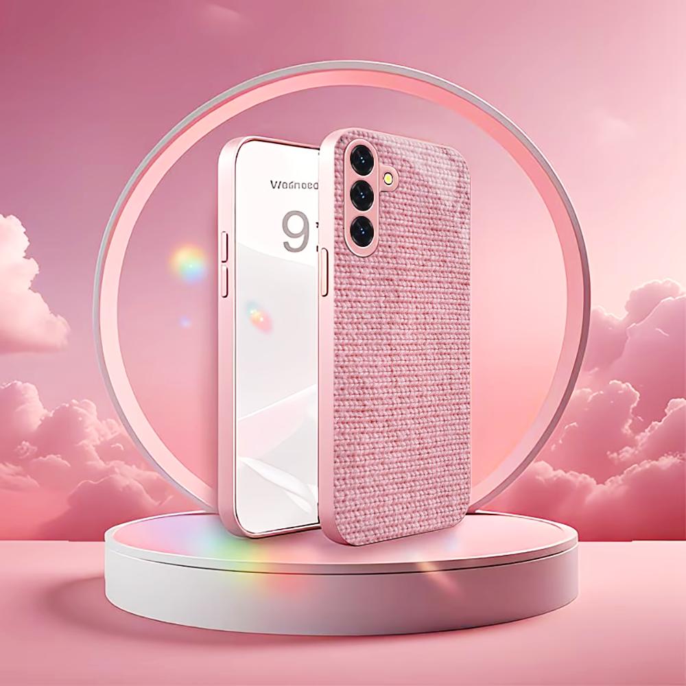 Тонкий узор ткани Мадам розовый Стекло Чехол для телефона для Samsung Galaxy S26 S25 S24 S23 S22 S21 FE Ultra Plus Ударопрочный Женский